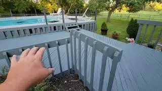 Loveland Ohio Deck Painters use Special Lifetime Deck Armor to lockdown Deck with Peeling Deck paint