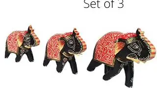 Wooden elephant showpiece for enhancing the interior decor at your home / office