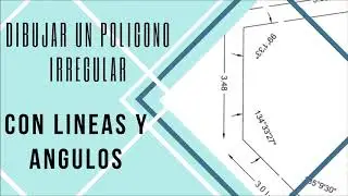 TUTORIAL AUTOCAD📐✏️DIBUJAR POLIGONOS USANDO SOLO ANGULOS INTERNOS Y DISTANCIAS 💯 Español