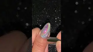 🌈 When Rainbow Cat Eye Gel Meets Neon Mermaid Chrome😻