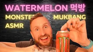 🍉 Watermelon Monster Ice MUKBANG 먹방! 🎧 ASMR Crunch, Munch & Sip Sounds