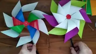 Origami Kincir Angin - Cara Membuat Kincir Angin Sederhana Dari Kertas Origami
