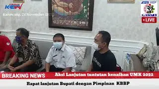 Buruh Karawang beraksi menuntut Kenaikan UMK 2022