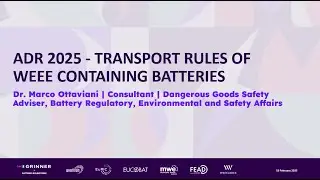 ADR 2025   Transport rules of WEEE containing batteries | Dr. Marco Ottaviani