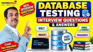 database testing interview questions and answers | testingshala | gangadharcm | manual testing