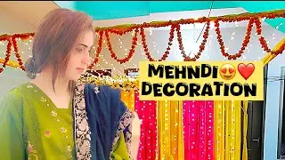 Beautiful mehndi decoration |shadi ki taiyari shuru|apne liye konsi dress lee |shopping & decor vlog