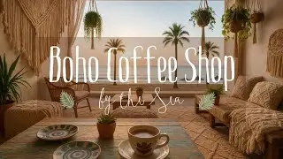 Sunset Barcelona Caffe 4K 🌅 Spanish Guitar & Coffe Ambience