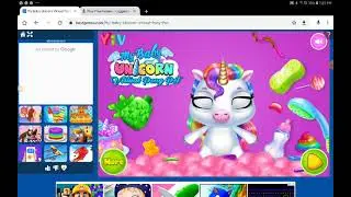 Playing My Baby Unicorn Virtual Pony Pet!!!