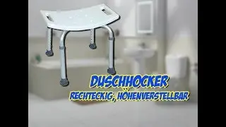 Duschhocker, rechteckig, h&ouml;henverstellbar