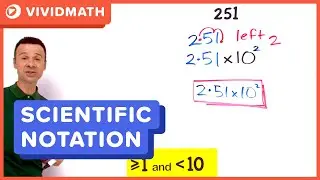 Преобразование стандартной формы в научную запись — VividMath.com