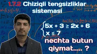 Chiziqli tengsizliklar sistemasi. Oq To'plam