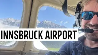 Innsbruck airport landing and takeoff