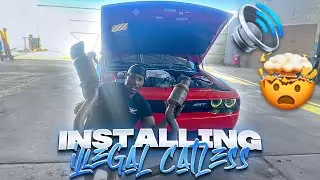 INSTALLED CATLESS MIDS ON MY MANUAL HELLCAT!😱 *extremely loud*