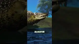 Why Alligators Survive Months Without Food 😱 #Wildlife #Alligator #AmazingFacts#shortsfeed #english
