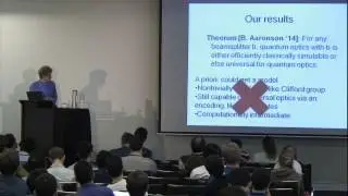 Adam Bouland and Scott Aaronson: Generation of Universal Linear Optics by Any Beamsplitter