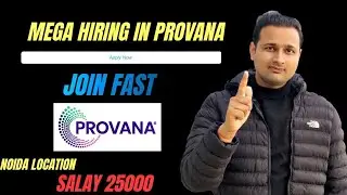 Provana Pvt Ltd Hiring In Noida Location || Salary 25k || Fresher Can Apply || Backend, Account job
