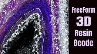 34. FreeForm 3D Resin Geode // Purple Amethyst