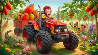 Baby BoBo&rsquo;s Crazy Papaya Harvest! Massive Trouble on the Way Home & Smart Rescue | MonkeyLife