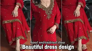 Beautiful dress design❤सीख के जल्दी जल्दी बनाओ✨simple embroidery dress design🥀Trending Outfit Design