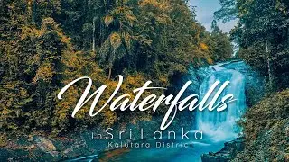 Beautiful waterfalls and a hanging bridge short film, Sri Lanka.| Drone videography.