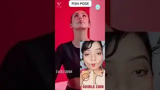 anti aging glowing face yoga #fish pose for beginners #doublechin #shorts