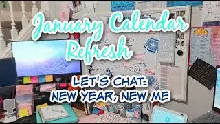 ✨January 2026 Calendar Reset | Let's Chat: New Year, New Me ✨ #newyearnewme #2026 #organization