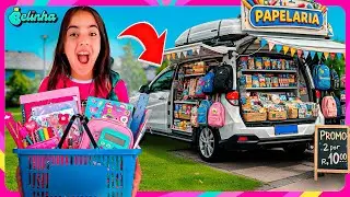 TRANSFORMAMOS NOSSO CARRO EM UMA PAPELARIA DE MATERIAL ESCOLAR