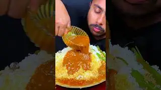Very Spicy Gravy Rice Eating #mukbang #asmr #reelsvideo #shortvideo #viralvideo #reels #shorts