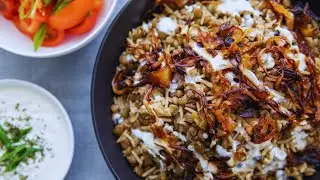 Only 4 Ingredients! Authentic Lebanese Mjadara Lentil Rice Recipe | Learn How to Make It