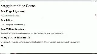 toggle tooltip web component JAWS 2020 assistive technology test