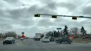 DRIVING 4K ALONG 170 STREET EDMONTON ALBERTA, SPRING NICE
