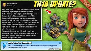 Town Hall 18 First Update INFO! 😱 NEW Cosmetic Rewards & Supercharger Changes | Clash of Clans