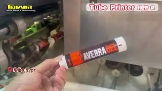 Towin plastic soft tube offset printing machine in action at a customer's factory.#printer