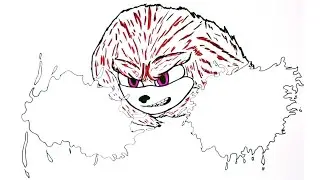 How to draw Knuckles (Fire Punches)|SONIC 3|step by step