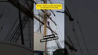 room tour how i lived in 100-meter sailing #boat  without WC #sailing #yacht#travelvlog #travel