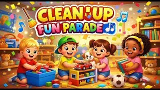 Clean Up Fun Parade | Fun Cleaning Song for Kids 🎵
