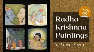 Buy Top 5 Radha Krishna Paintings Online | 100%  Hand Painted Indian Miniature Art at Artwale.com