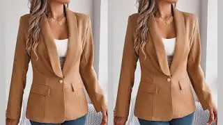Shawl collar cutting / Ladies shawl collar jacket cutting / Women blazer cutting #coatcollardrafting