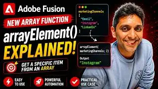 New Adobe Fusion Array Function Explained | How to Use arrayElement() in Adobe Fusion