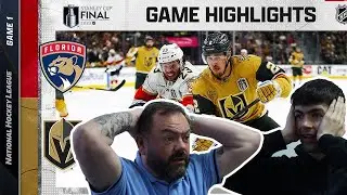 BRITISH FATHER AND SON REACTS! NHL STANLEY CUP FINAL GAME 1 HIGHLIGHTS!