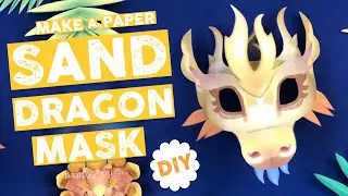 Make a sand paper Dragon mask tutorial. Download printable 3D Dragon mask templates &bull; Happythought