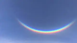 RARE Sundog with VIVID UPSIDE-DOWN MIDAIR RAINBOW