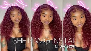 THIS SHEIN WIG IS EVERYTHING! Burgundy Deep Wave Wig Under $200