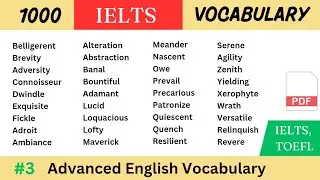 1000 часто встречающихся слов для IELTS, TOEFL и PTE (Часть 3)