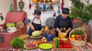  БАБУШКА готовит национальный плов и долму 
