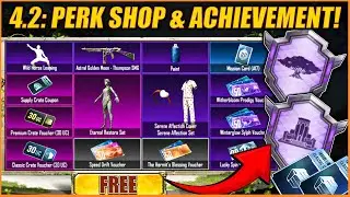 😍PUBGM 4.2: PERK SHOP ALL FREE REWARDS | *HEARTWOOD RESONANCE* AND *PURIFICATION's END* ACHIEVEMENT.