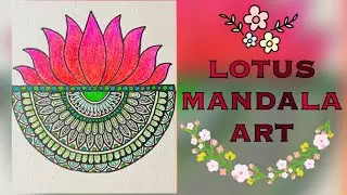 🪷Lotus Mandala Art | Peaceful & Mesmerizing Design Tutorial 🌸