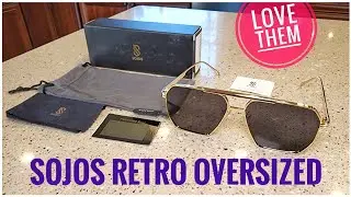 REVIEW SOJOS Retro Oversized Square Polarized Sunglasses for Women Vintage