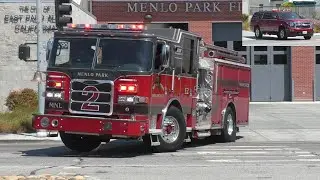 Menlo Park Fire Protection Dist. Battalion 101 and Engine 2 Responding