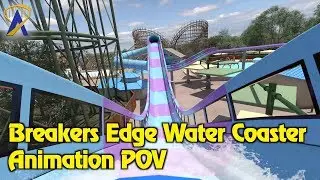 Breakers Edge Water Coaster Animatic POV - Opening 2018 at Hersheypark